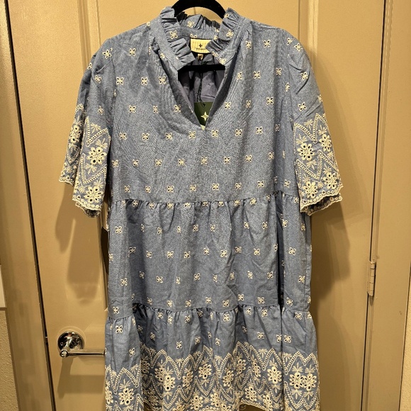 Tuckernuck Chambray Embroidered Crawford Dress - Picture 6 of 6